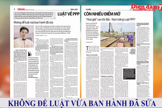 ĐIỂM BÁO NGÀY 27/05/2020: Luật về PPP còn nhiều điểm mờ