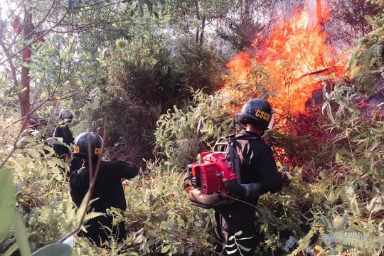 Hà Tĩnh: Gần 2 ngày vật vã khống chế cháy rừng liên huyện