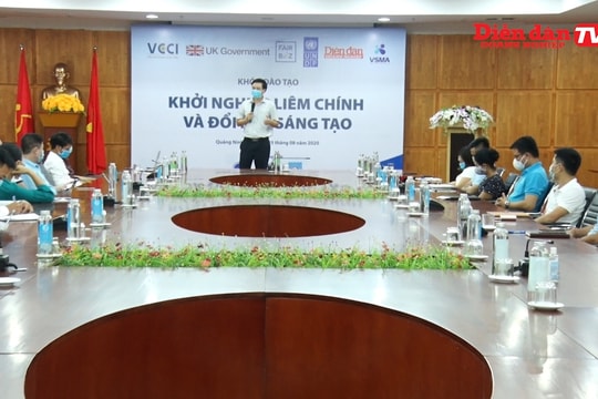 Quảng Ninh: Khai giảng khoá đào tạo/huấn luyện khởi nghiệp liêm chính và đổi mới sáng tạo