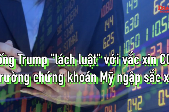 Tổng thống Trump "lách luật" với vắc xin COVID-19, thị trường chứng khoán Mỹ ngập sắc xanh