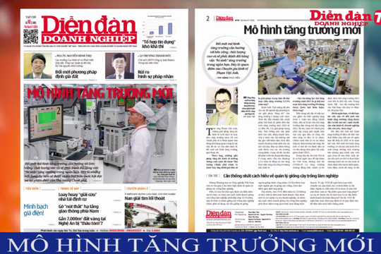 ĐIỂM BÁO NGÀY 06/11: Mô hình tăng trưởng mới