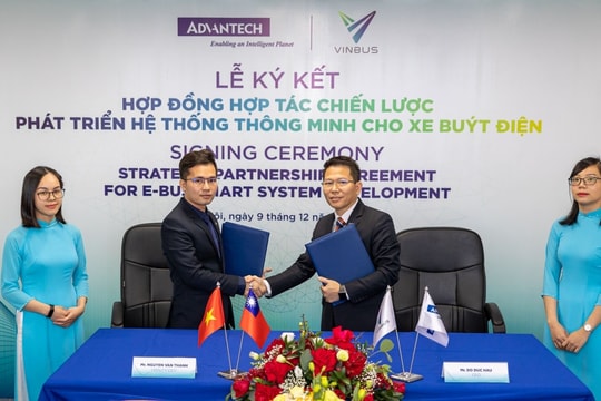Vinbus và Advantech hợp tác chiến lược phát triển hệ thống thông minh cho xe buýt điện