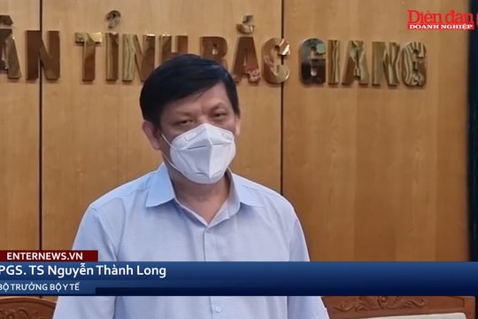 Bộ trưởng Bộ Y tế kiểm tra "điểm nóng" COVID-19 tại khu công nghiệp Quang Châu-Bắc Giang