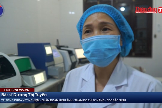 12h đêm tất bật công tác xét nghiệm tại CDC Bắc Ninh