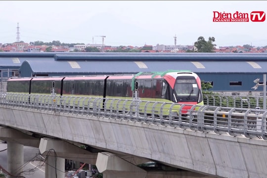 Đoàn tàu Metro Nhổn - ga Hà Nội chính thức lăn bánh thử nghiệm liên động 8,5km