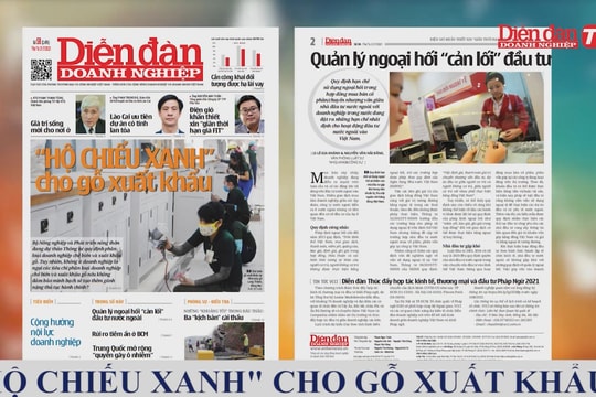 ĐIỂM BÁO NGÀY 21/07: "Hộ chiếu xanh" cho gỗ xuất khẩu