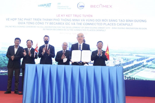 Becamex IDC và The Connected Places Catapult  ký kết hợp tác phát triển thành phố thông minh Bình Dương