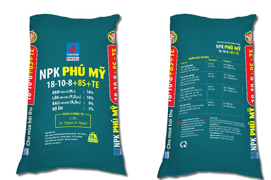 NPK Phú Mỹ ra mắt dòng công thức mới NPK Phú Mỹ 18-12-8+TE và 18-10-8+8S+TE