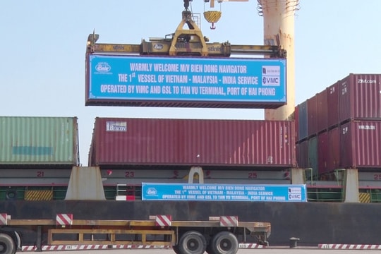 Khai trương tuyến vận tải container kết nối trực tiếp Việt Nam – Malaysia - Ấn Độ của VIMC