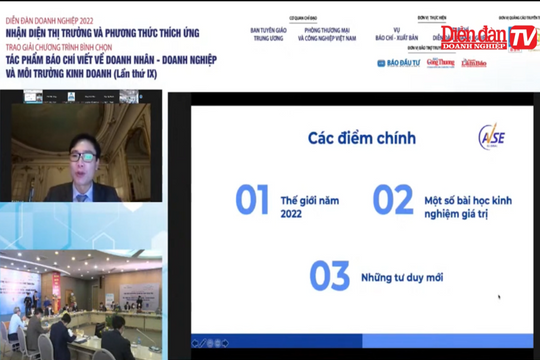 DIỄN ĐÀN DOANH NGHIỆP 2022: "Cần xác định cơ hội tăng trưởng và xem xét lại mô hình kinh doanh"
