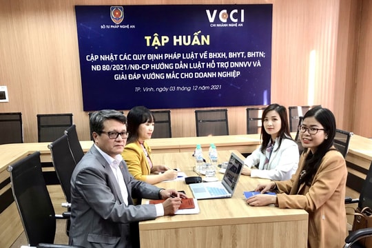 VCCI Nghệ An tập huấn các chính sách hỗ trợ doanh nghiệp ảnh hưởng do COVID-19