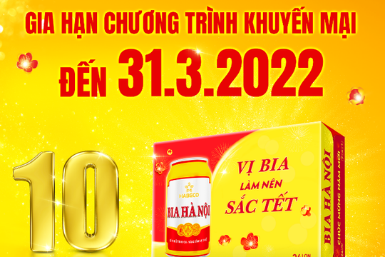 HABECO gia hạn thời gian tham gia chương trình khuyến mại