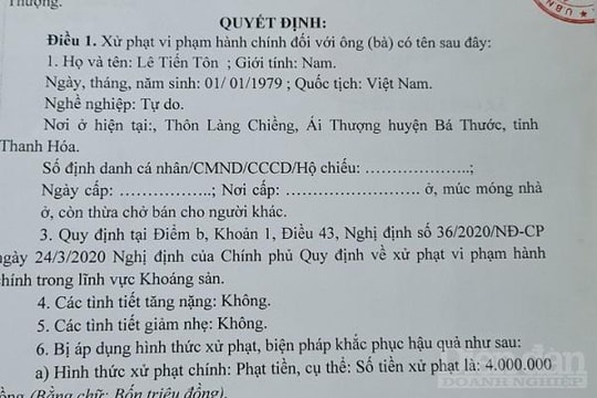 Thanh Hóa: Chính quyền vào cuộc xử lý nghiêm khai thác đất trái phép