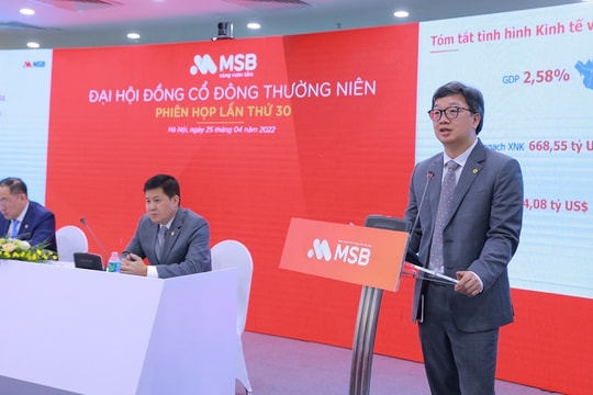 MSB đặt mục tiêu tăng trưởng lợi nhuận 34% năm 2022