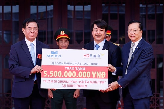 Sovico và HDBank trao tặng kinh phí xây dựng 100 căn nhà tình nghĩa cho tỉnh Điện Biên