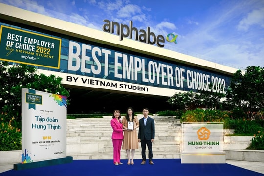 Hưng Thịnh vào “Top 50 Thương hiệu nhà tuyển dụng hấp dẫn với sinh viên Việt Nam 2022”