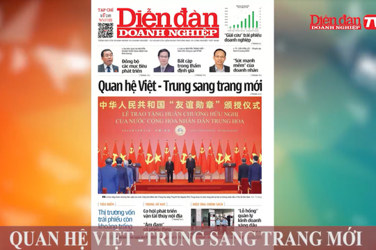 ĐIỂM BÁO NGÀY 02/11: Quan hệ Việt - Trung sang trang mới