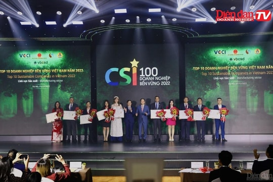 Chương trình CSI 2022 - Vinh danh 100 doanh nghiệp bền vững Việt Nam