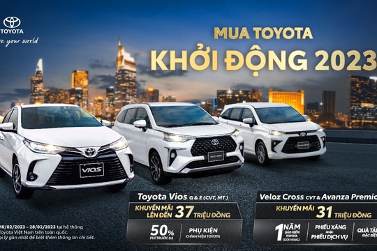 Chào năm 2023 với khuyến mãi cho 3 dòng xe chiến lược của Toyota