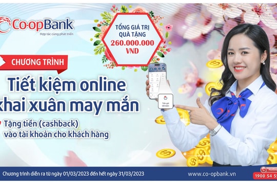 “Tiết kiệm Online, khai xuân may mắn” cùng Co-opBank