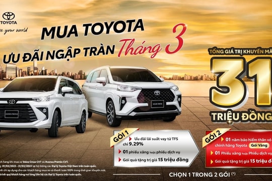 Ưu đãi ngập tràn khi mua bộ đôi Toyota Veloz Cross và Avanza Premio trong tháng 3