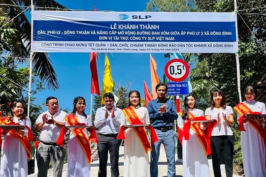 SLP Việt Nam xây dựng cầu cho đồng bào Khmer, tỉnh Vĩnh Long