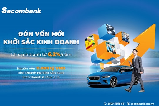 Sacombank tung gói vay 11.000 tỷ đồng với lãi suất ưu đãi