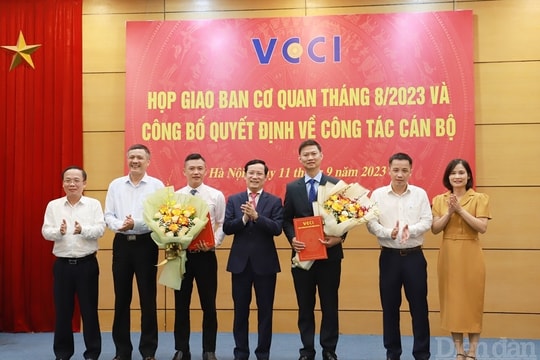 VCCI Công bố và trao quyết định về công tác cán bộ