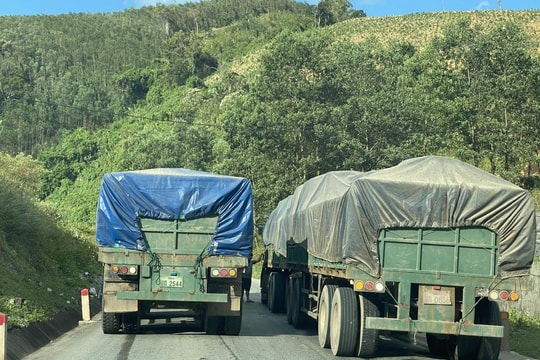 Xe tải trọng lớn “cày nát” Quốc lộ 12