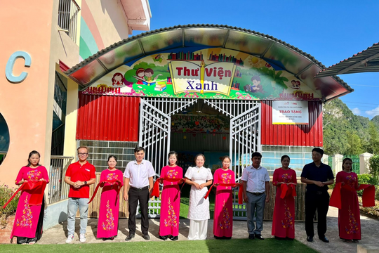 Xây thư viện xanh, TNS Holdings mang niềm vui đọc sách cho trẻ thơ
