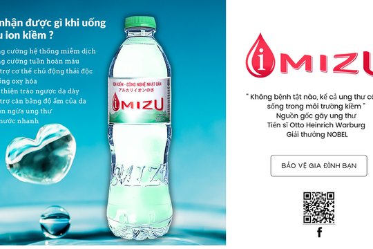 Nước uống I-on Kiềm IMIZU: Vì sức khỏe, tiêu dùng xanh của cộng đồng