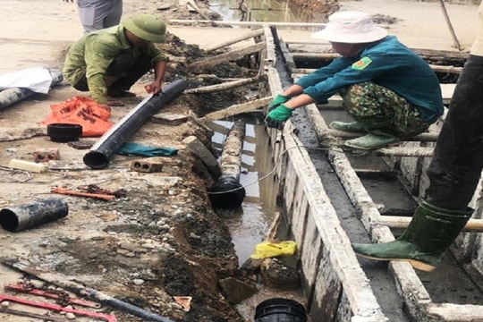 Thi công làm hỏng ống dẫn nước ở Nghệ An: Cơ quan chức năng vào cuộc