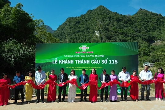 Khánh thành cầu nối yêu thương số 115- cầu Bản Mọc, tỉnh Hòa Bình