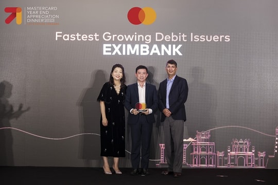 Eximbank đạt giải thưởng "Fastest Growing Debit Issuers" từ Mastercard – Bước tiến trong dịch vụ Thẻ