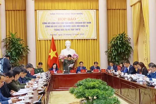 Công bố Lệnh của Chủ tịch nước về 7 luật vừa được Quốc hội thông qua