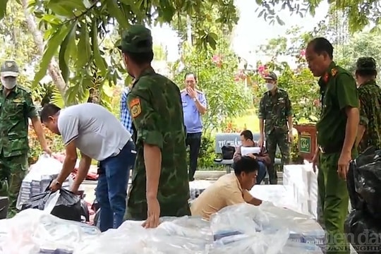 Bà Rịa- Vũng Tàu: Bắt giữ hàng triệu bao thuốc lá lậu trên biển