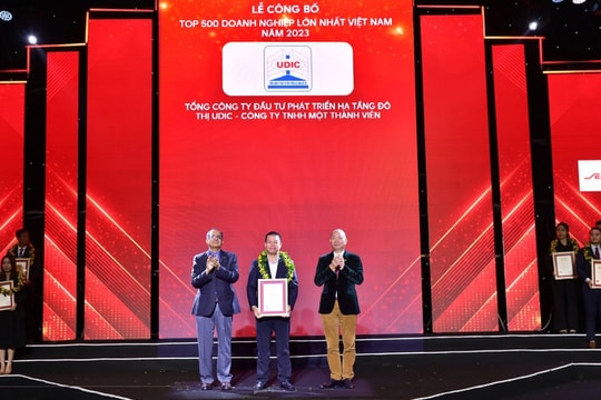 UDIC 7 năm liên tiếp lọt Top 500 Doanh nghiệp lớn nhất Việt Nam