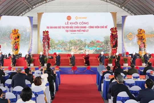 Hà Nam khởi công tổ hợp dự án Khu đô thị mới Bắc Châu Giang 35.000 tỷ đồng