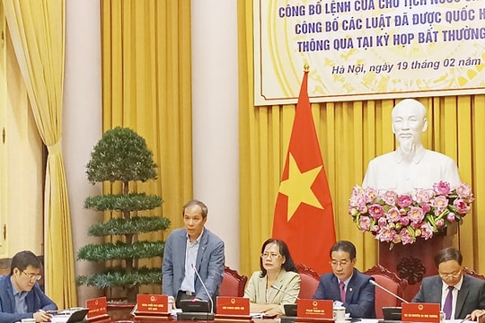 Lệnh của Chủ tịch nước về Luật Đất đai và Luật Các tổ chức tín dụng (sửa đổi)