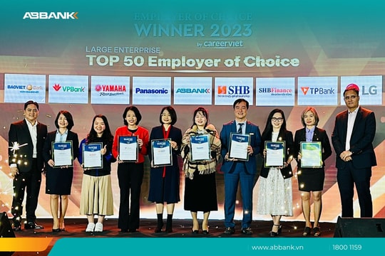 ABBANK được vinh danh "Top 10 nhà tuyển dụng yêu thích 2023"