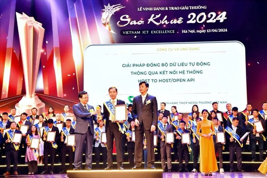 Ba giải pháp số của Vietcombank nhận giải thưởng Sao Khuê 2024