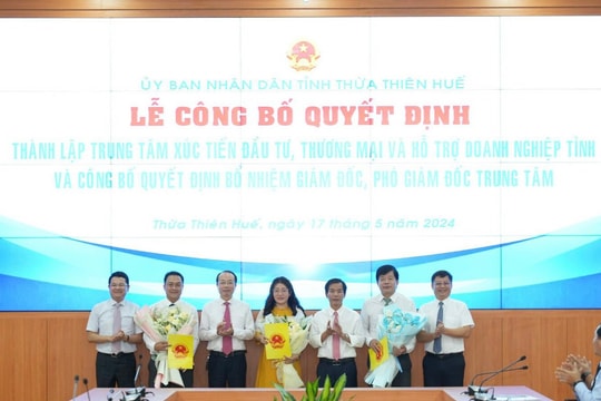 Trung tâm Xúc tiến đầu tư, thương mại và hỗ trợ doanh nghiệp Thừa Thiên Huế kiện toàn nhân sự