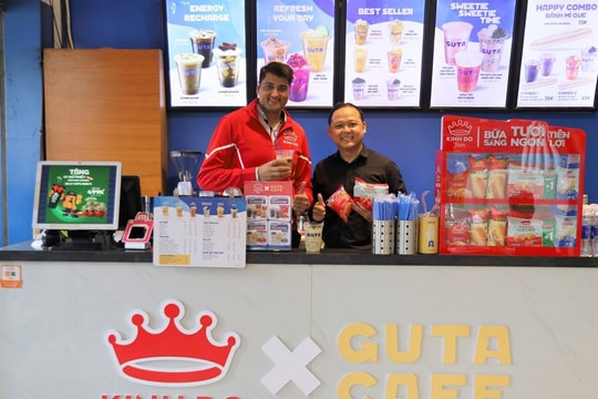 Kinh Đô hợp tác với Cafe Guta cung cấp combo thức ăn nhanh