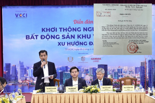 Văn phòng Chính phủ đề nghị xem xét các kiến nghị tại Diễn đàn "Khơi thông nguồn cung bất động sản phía Nam - Xu hướng đầu tư"