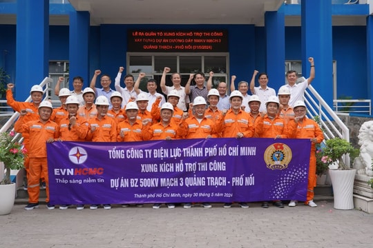 Hơn 150 kỹ sư, công nhân EVNHCMC tiếp sức dự án Đường dây 500kV mạch 3
