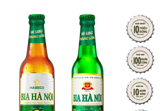 Bật nắp Bia Hà Nội chai xanh, trúng ngay 10 triệu tiền mặt