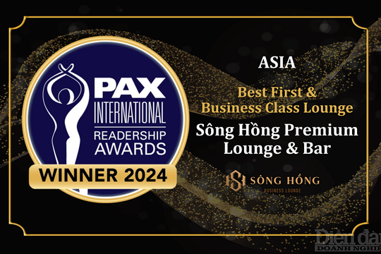 Sông Hồng Premium Lounge & Bar được bình chọn là Phòng khách hạng nhất và hạng thương gia tốt nhất Châu Á