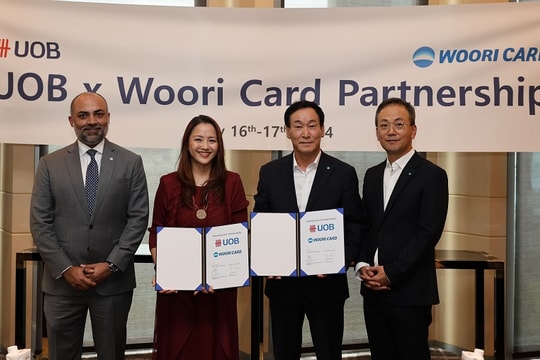 Ngân hàng UOB Singapore - Woori Card của Hàn Quốc ký quan hệ đối tác