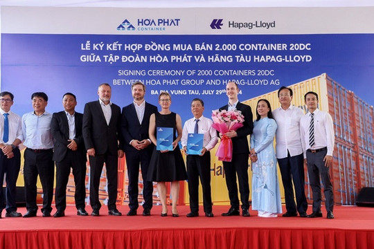 Hòa Phát cung cấp container “Made in Vietnam” cho Hãng tàu Hapag-Lloyd