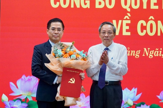 Ông Nguyễn Hoàng Giang giữ chức Phó Bí thư Tỉnh ủy Quảng Ngãi